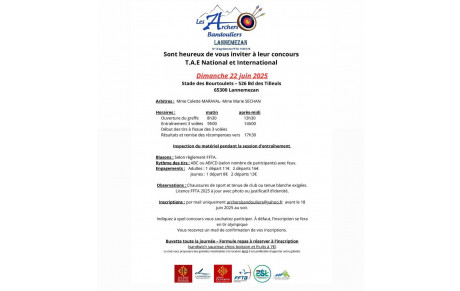 CONCOURS TAE à Lannemezan le 22 juin